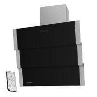 Вытяжка наклонная Cascada 90 (900х415хh1100(1400)) (Материал Металл/Стекло , Цвет Металлик/Черный) в Геническе от производителя 