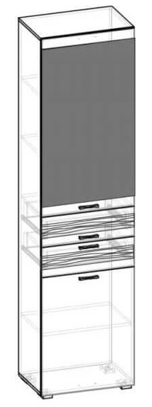 Фото Шкаф-витрина Лотос ШК-805 от производителя Сантан в Геническе по цене 9 460 ₽