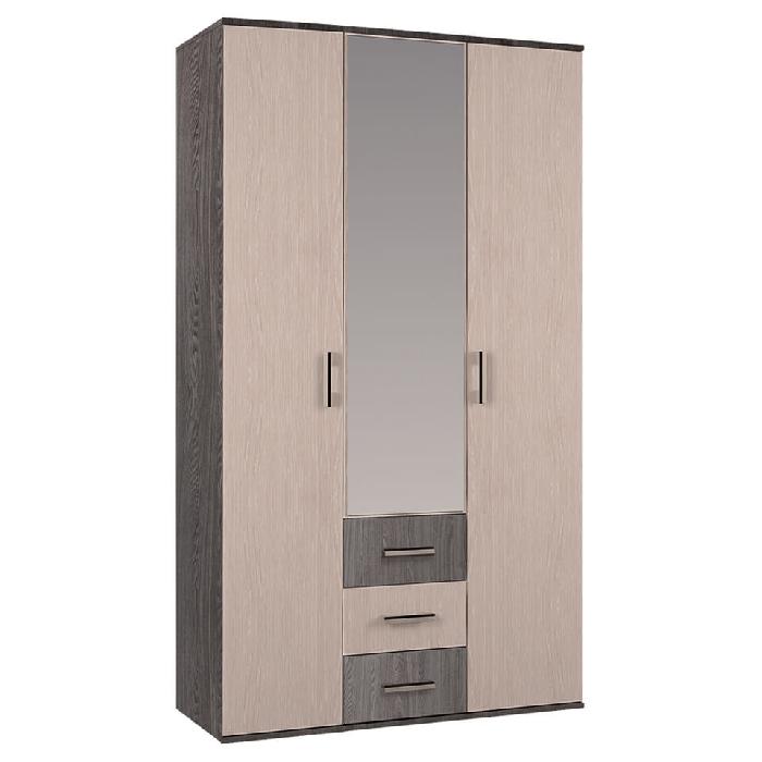 Шкаф Белла (120) трехдверный  (ясень шимо , ясень шимо-дуб атланта,(БТС))