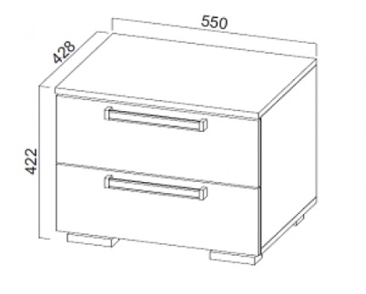 Фото Тумба прикроватная Лагуна-2 от производителя SV-мебель в Геническе по цене 4 200 ₽