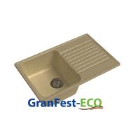 Мойка Granfest eco-78 (ГР 740х480хh200) (шир.ящ.min 720) без сифона (Цвет мойки черный) в Геническе от производителя 
