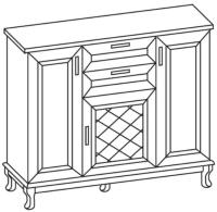 Фото  комод комбинированный ванесса производитель Ставрополь Мебель