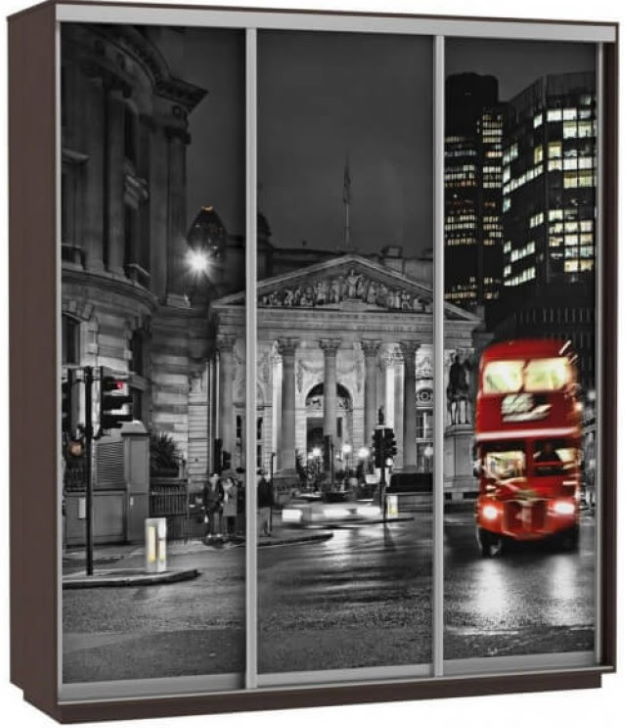 Фото Шкаф-купе Экспресс Трио Фото (1,8х0,6х2,2 - 3 двери) от производителя Мебельная компания Е1 в Геническе по цене 44&nbsp;410 ₽