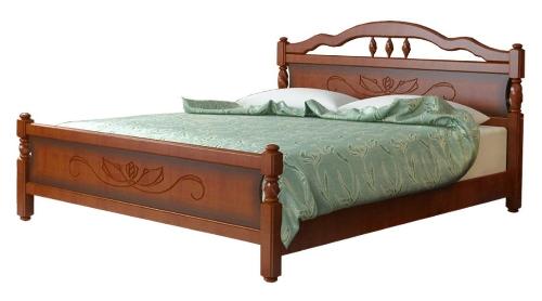 Кровать двуспальная Карина-5 (СМ 160х200) без основания с универсальными царгами в интернет магазине Планета Комфорта Фото derevyannye-krovati кровать двуспальная карина-5 (см 160х200) без основания с универсальными царгами производитель Браво-мебель
