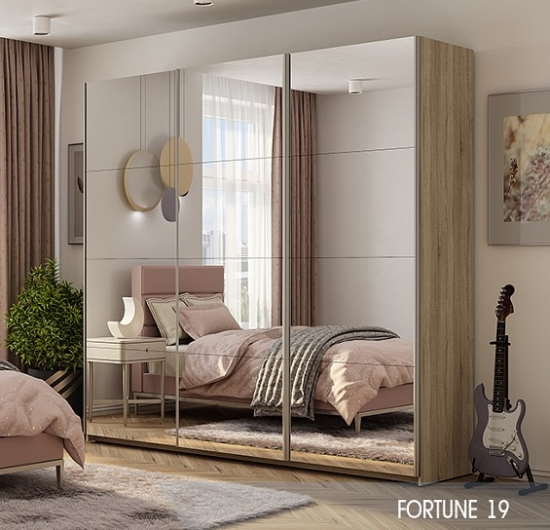 Фото Шкаф-купе Fortune-19 (2,4 - 3 двери) (800/800/400/400) от производителя Мебелони в Геническе по цене 77 400 ₽