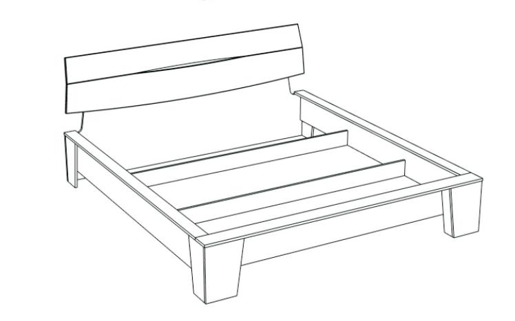 Фото Кровать двуспальная Стреза NEW (СМ 180х200) без основания от производителя СБК в Геническе по цене 8 460 ₽