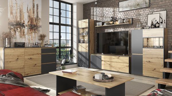 Фото Шкаф с витриной 1V3D Боско (Bosco) от производителя Анрэкс в Геническе по цене 22 840 ₽