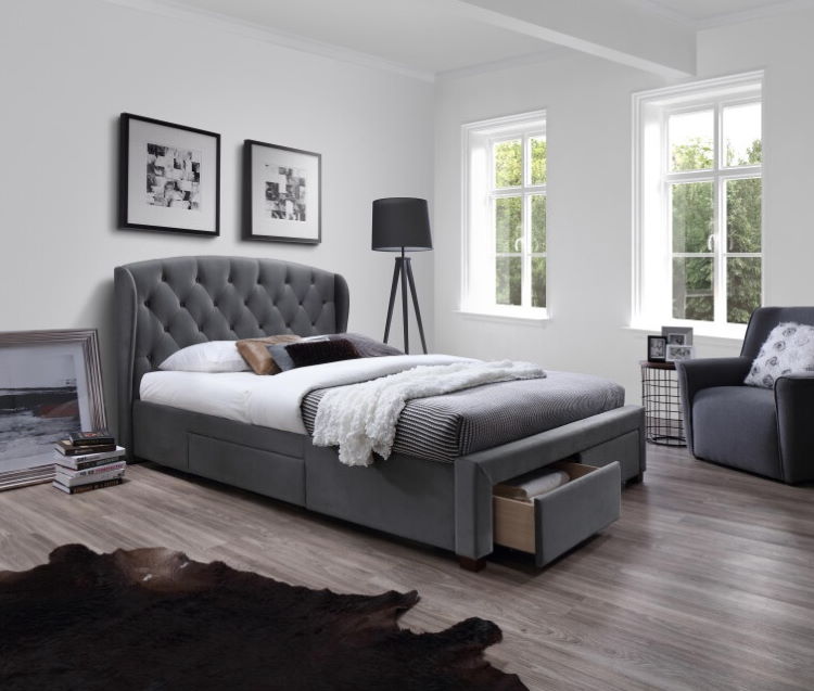 Фото Кровать двуспальная Halmar Sabrina (СМ 160х200) c ортопедическим основанием от производителя Halmar  в Геническе по цене 71&nbsp;530 ₽