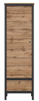 Шкаф Loft REG1D1S (дуб вотан, дуб вотан-черный (Black Red White (БРВ)) ) в Геническе от производителя в интернет магазине Планета Комфорта Шкаф Loft REG1D1S (дуб вотан, дуб вотан-черный (Black Red White (БРВ)) ) в Геническе от производителя