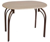 Стол обеденный Марсель (металл, мдф-ясень шимо темный,  медный антик (Бител) ) в Геническе от производителя 