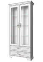 Шкаф с витриной 2V2S Тиффани (Tiffany) в интернет магазине Планета Комфорта Фото gostinaya-tiffany-tiffani шкаф с витриной 2v2s тиффани (tiffany) производитель Анрэкс