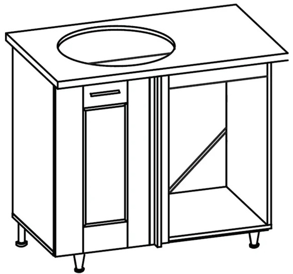 Фото Кухня Селена К-78 стол-мойка угловая 1000 левая от производителя Ставрополь Мебель в Геническе по цене 3 630 ₽