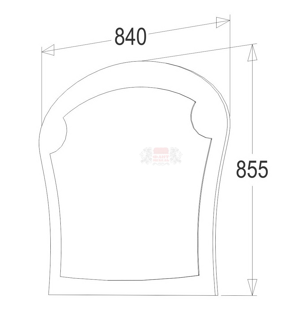 Фото Зеркало навесное Ольга-1Н от производителя Фант-мебель в Геническе по цене 3 190 ₽