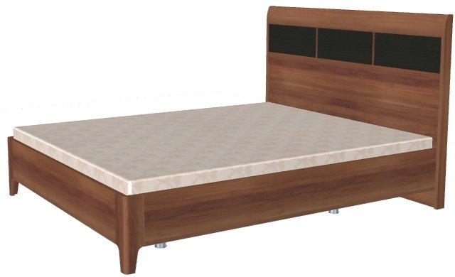 Кровать двуспальная Мелисса КР-2863 (СМ 160х200) с ламельным основанием ( 160х200 , ЛДСП/МДФ , слива валлис комбинированный , без подъемного мех. , без ящиков , без матраса (Лером) )