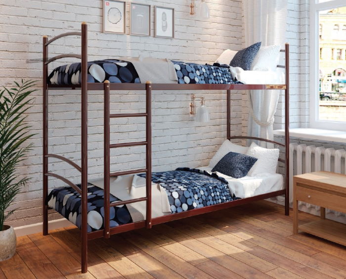Фото Кровать двухъярусная Хостел Duo (СМ 90х200) трубка металл от производителя Милсон в Геническе по цене 15 890 ₽