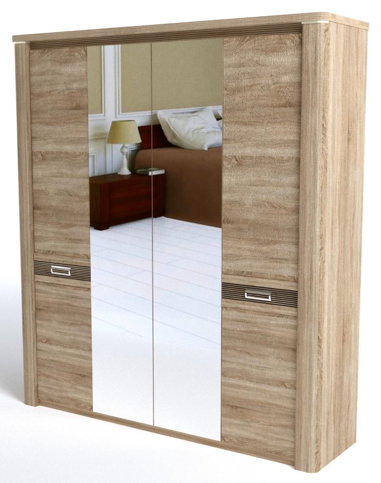 Фото Шкаф Магнолия (205) четырехдверный от производителя СБК в Геническе по цене 43&nbsp;150 ₽