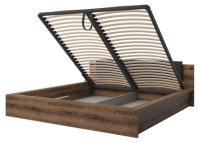 Кровать двуспальная Indira typ 52 (СМ 180х200) с подъемным механизмом ( 180х200 , ЛДСП/стекло , дуб monastery-черный , с подъемным мех. , без ящиков , без матраса (Helvetia) ) в Геническе от производителя 