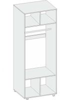 Фото  шкаф аллегро вар.№4 (90) экокожа двухдверный производитель Диал