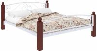 Фото derevyannye-krovati кровать двуспальная вероника lux plus (см 180х200) трубка металл производитель Милсон