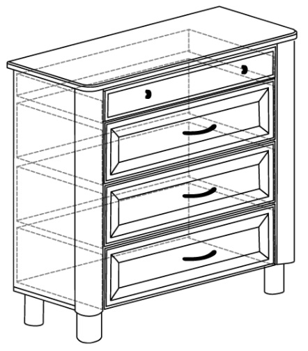 Фото Тумба высокая Элли 576 от производителя Яна в Геническе по цене 41 760 ₽