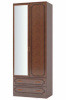 Фото Шкаф Лакированный ШР-2 (82) двухдверный с зеркалом от производителя Браво-мебель в Геническе по цене 19&nbsp;310 ₽