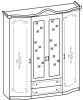 Фото Шкаф Сильвия (190) четырехдверный от производителя Ставрополь Мебель в Геническе по цене 32&nbsp;170 ₽