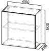 Фото Кухня Геометрия шкаф навесной ШГ600 (60) от производителя  в Геническе по цене 10&nbsp;930 ₽