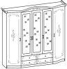 Фото Шкаф Сильвия (230) пятидверный от производителя Ставрополь Мебель в Геническе по цене 37&nbsp;220 ₽
