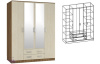 Фото Шкаф Светлана (168) четырехдверный от производителя Мебель Маркет в Геническе по цене 34&nbsp;440 ₽